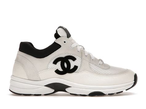 Chanel Low Top Trainer Suede White Black (Women's) .